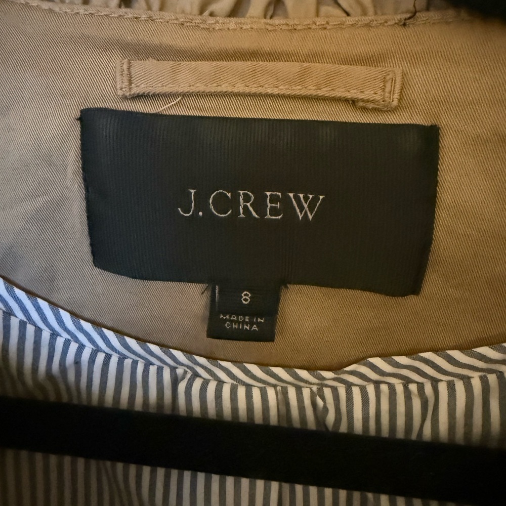 J. Crew Ruffled Utility Jacket in Tan - Picture 3 of 4